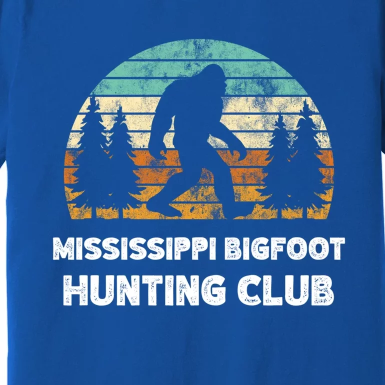 Mississippi Bigfoot Hunting Club Sasquatch Fan Gift Premium T-Shirt