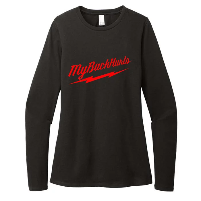 My Back Hurts Womens CVC Long Sleeve Shirt