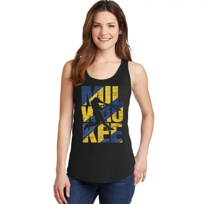 Milwaukee Baseball Home Run Ladies Essential Tank