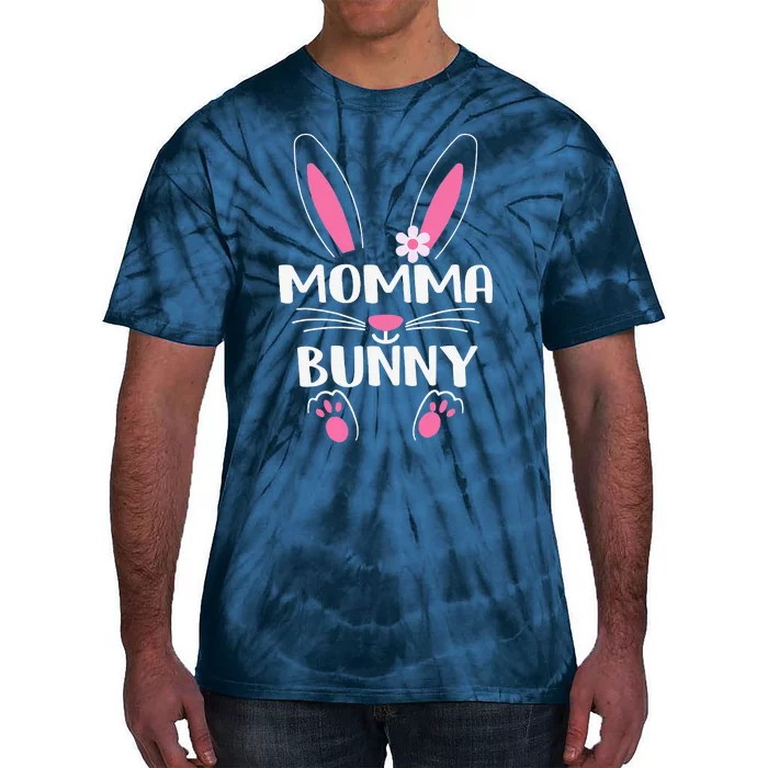 Momma Bunny Happy Easter Day Sunday Unique Momma Gift Tie-Dye T-Shirt