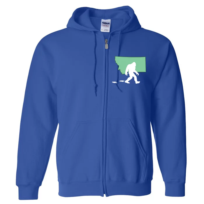 Montana Bigfoot Hunter State Gift Full Zip Hoodie