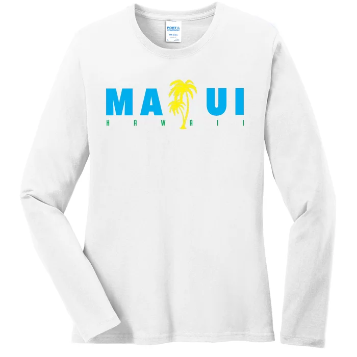 Maui Beach Hawaii Souvenir Ladies Long Sleeve Shirt