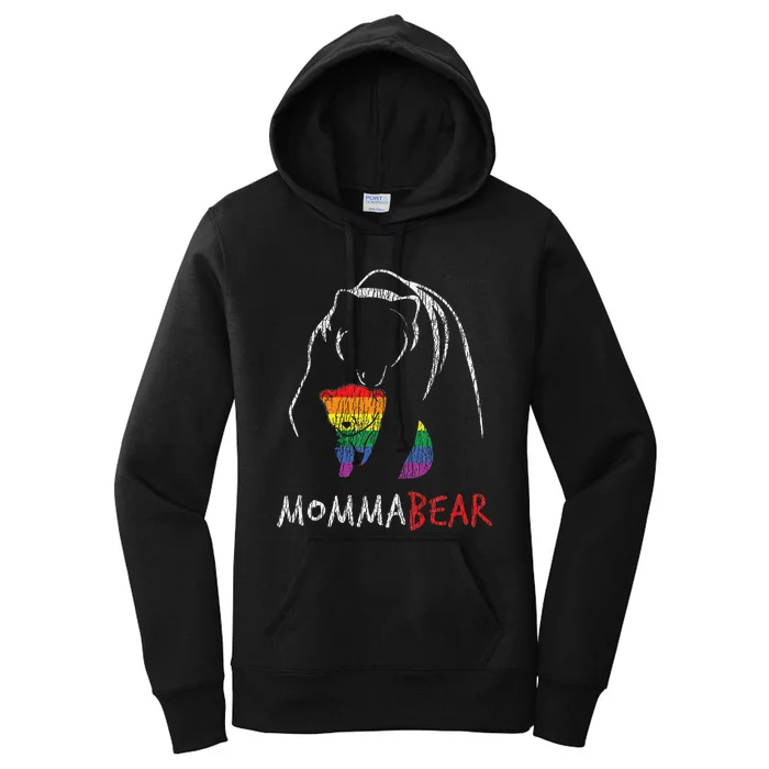 Mama Bear Hug Love Support Parent Pride Lgbt Women's Pullover Hoodie