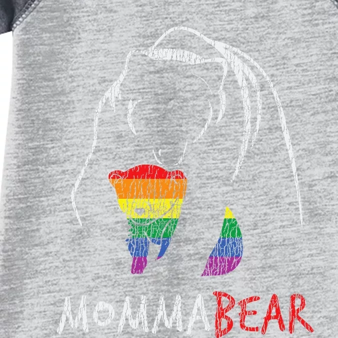 Mama Bear Hug Love Support Parent Pride Lgbt Infant Baby Jersey Bodysuit