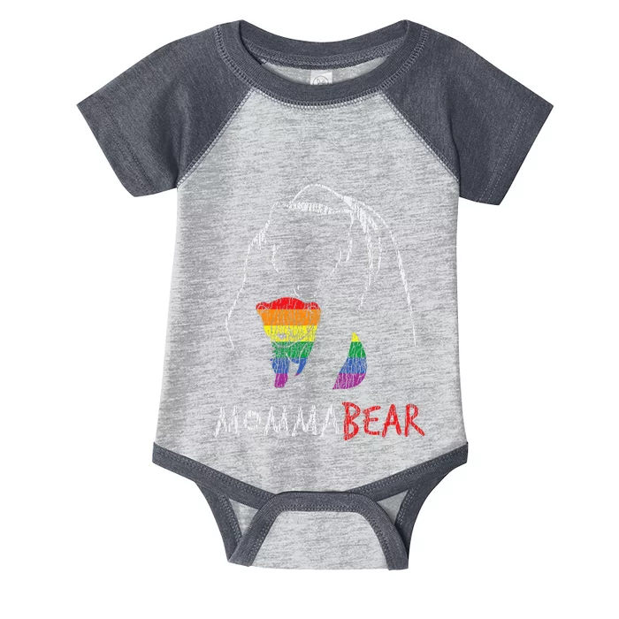 Mama Bear Hug Love Support Parent Pride Lgbt Infant Baby Jersey Bodysuit