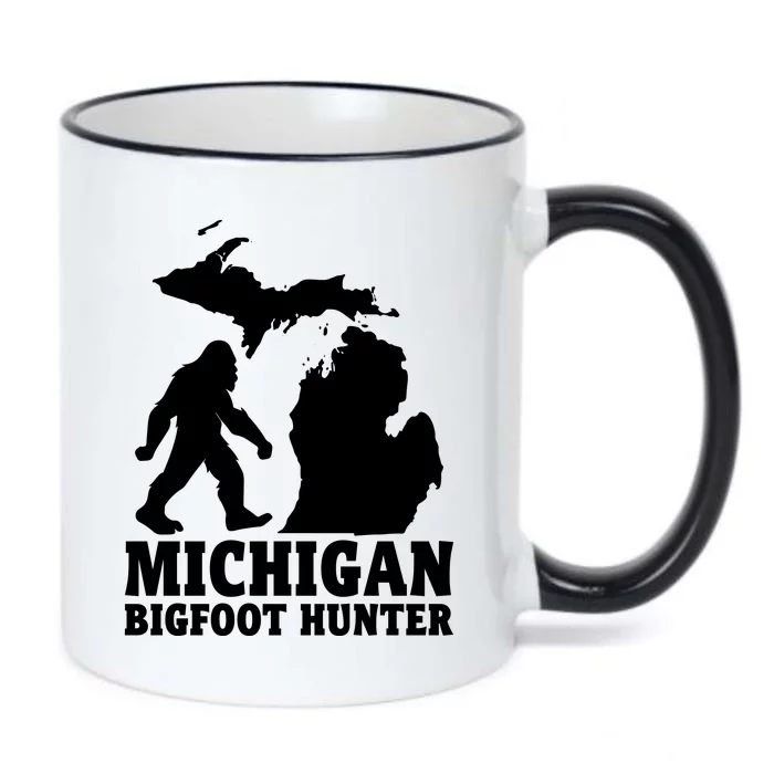 Michigan Bigfoot Hunter Black Color Changing Mug