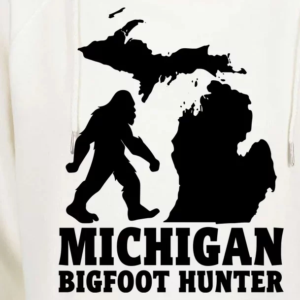 Michigan Bigfoot Hunter Womens Funnel Neck Pullover Hood