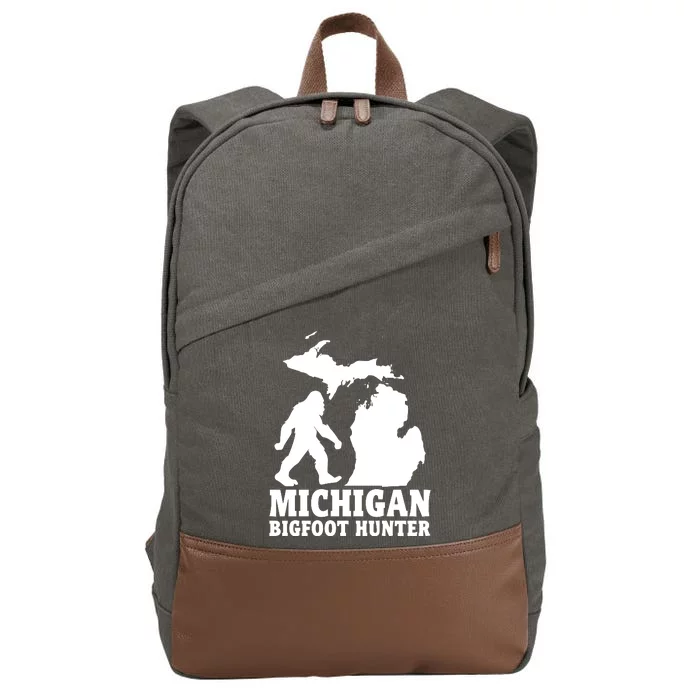 Michigan Bigfoot Hunter Cotton Canvas Backpack