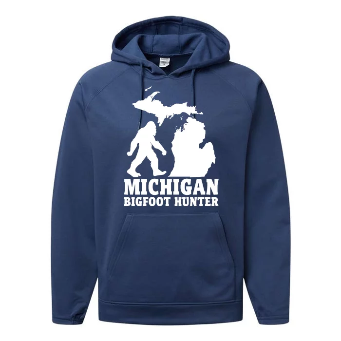 Michigan Bigfoot Hunter Performance Fleece Hoodie