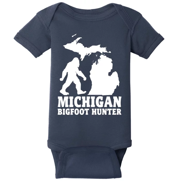 Michigan Bigfoot Hunter Baby Bodysuit