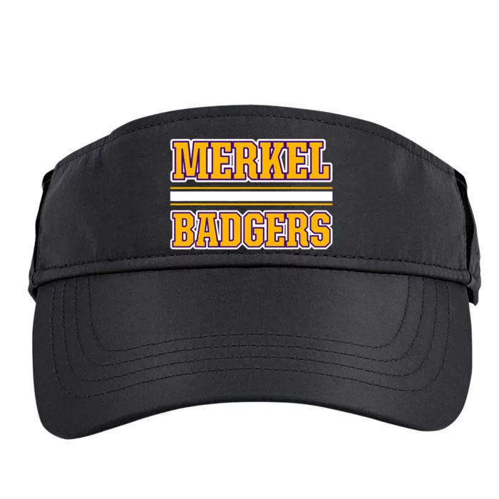 Merkel Badgers Horizontal Stripes Adult Drive Performance Visor