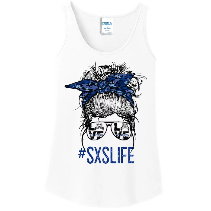 Messy Bun Hair SXS Life Side By Side Riders Girl Riding Gift Ladies Essential Tank