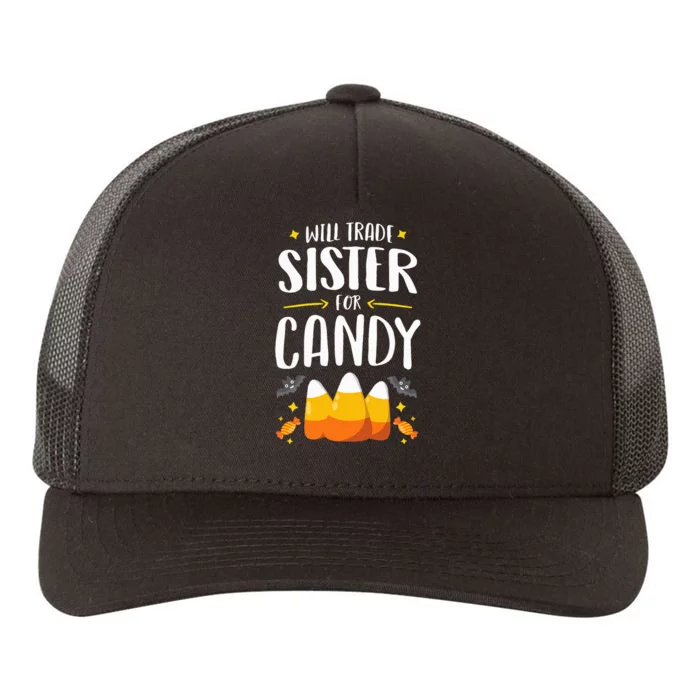 Matching Brother Halloween Will Trade Sister For Candy Yupoong Adult 5-Panel Trucker Hat