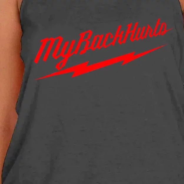 My Back Hurts Women's Knotted Racerback Tank