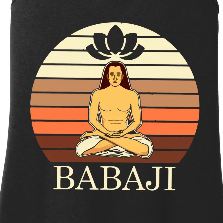 Mahavatar Babaji Hinduism Buddha Peace Master Fitness Poses Hoodie Ladies Essential Tank