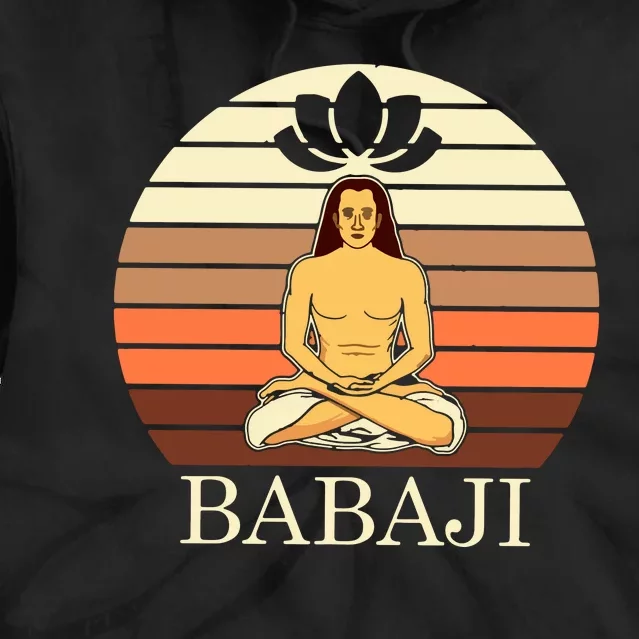 Mahavatar Babaji Hinduism Buddha Peace Master Fitness Poses Hoodie Tie Dye Hoodie