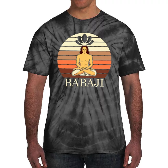 Mahavatar Babaji Hinduism Buddha Peace Master Fitness Poses Hoodie Tie-Dye T-Shirt