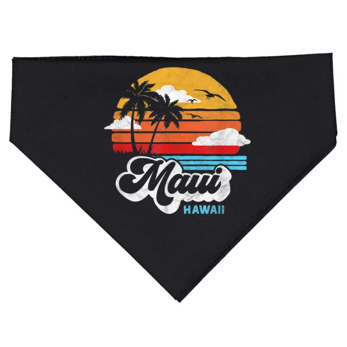 Maui Beach Hawaii Vintage Surf USA-Made Doggie Bandana