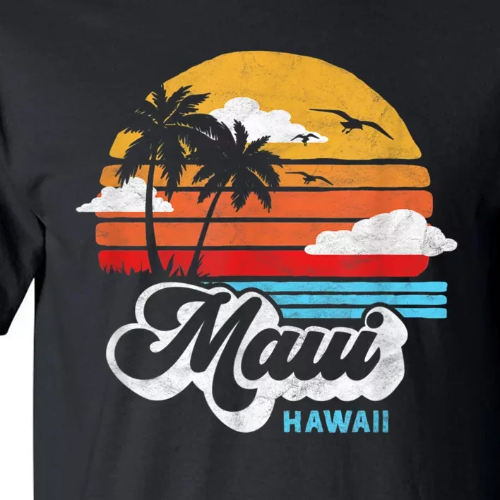 Maui Beach Hawaii Vintage Surf Tall T-Shirt