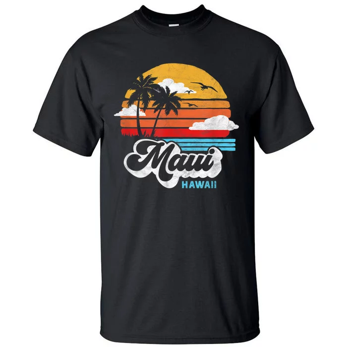 Maui Beach Hawaii Vintage Surf Tall T-Shirt