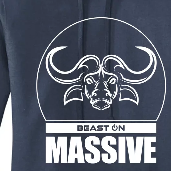 Massive Bull Head Beast Gym Fitness Training Workout Gains Gift Women's Pullover Hoodie