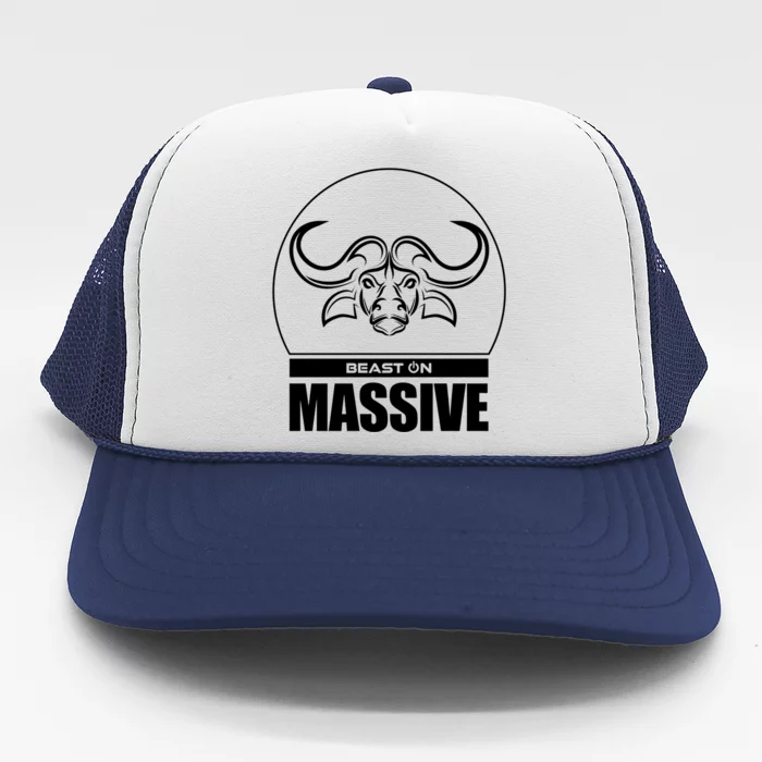 Massive Bull Head Beast Gym Fitness Training Workout Gains Gift Trucker Hat