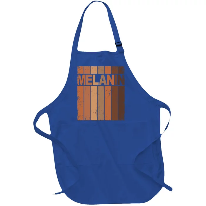 Melanin Black History Month Blm African American Juneteenth Gift Full-Length Apron With Pocket