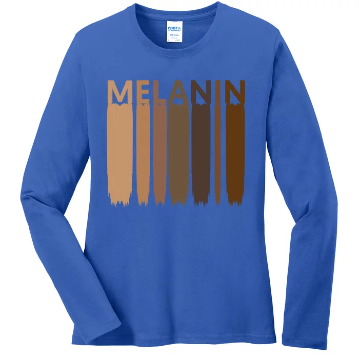 Melanin Black History Month Afrocentric Black Pride Cool Gift Ladies Long Sleeve Shirt