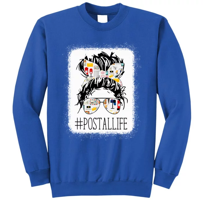 Messy Bun Hair Hastag Postal Life Postal Worker Mothers Day Gift Sweatshirt