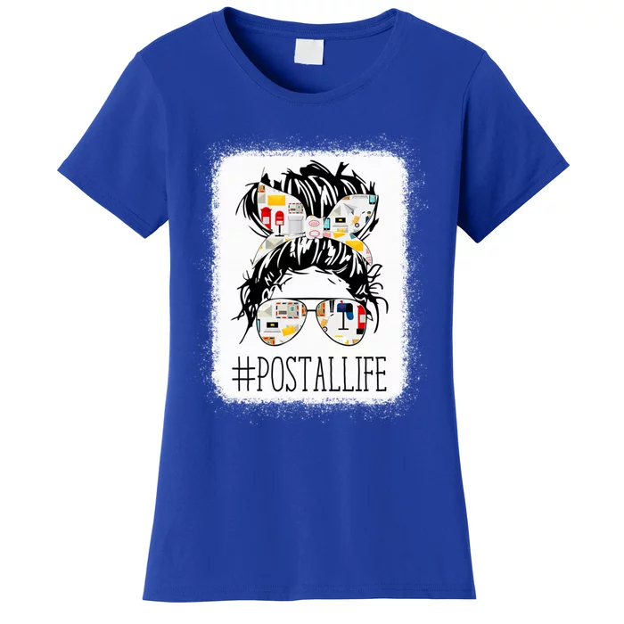 Messy Bun Hair Hastag Postal Life Postal Worker Mothers Day Gift Women's T-Shirt