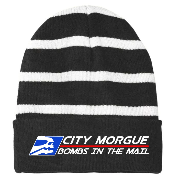 Morgue Bombs In The Mail Striped Beanie with Solid Band