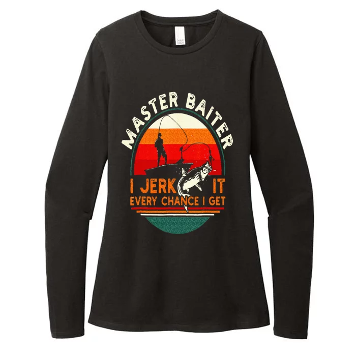 Master Baiter I’m Always Jerking My Rod For A Fishing Lovers Womens CVC Long Sleeve Shirt