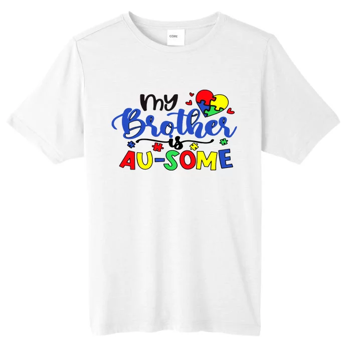 My Brother Is AuSome Autism Puzzle Piece Autism Awareness Baby ChromaSoft Performance T-Shirt