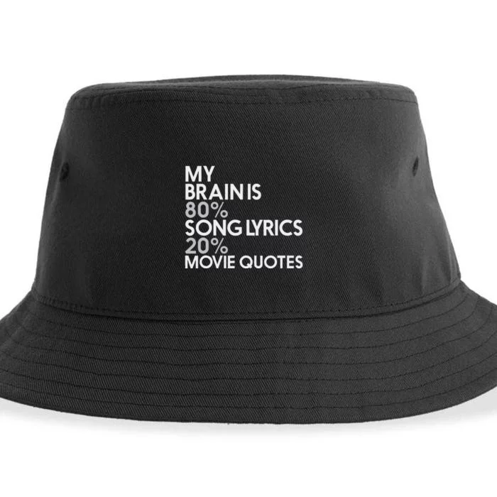 My Brain Is 80 Song Lyrics 20 Movie Quotes Music Film Sustainable Bucket Hat