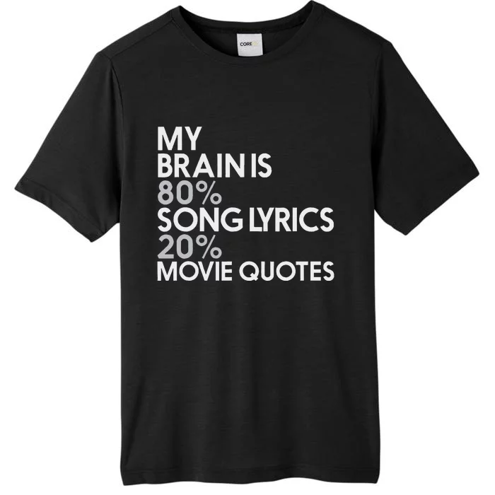 My Brain Is 80 Song Lyrics 20 Movie Quotes Music Film ChromaSoft Performance T-Shirt