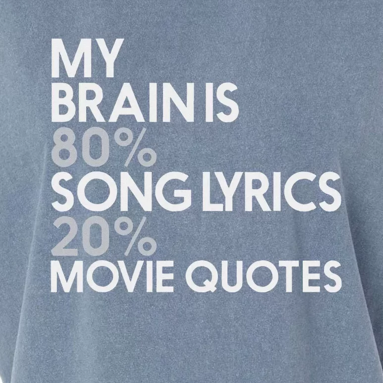 My Brain Is 80 Song Lyrics 20 Movie Quotes Music Film Garment-Dyed Women's Muscle Tee