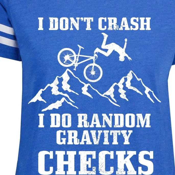 Mountain Bike I Don't Crash Do Random Gravity Checks Funny Enza Ladies Jersey Football T-Shirt