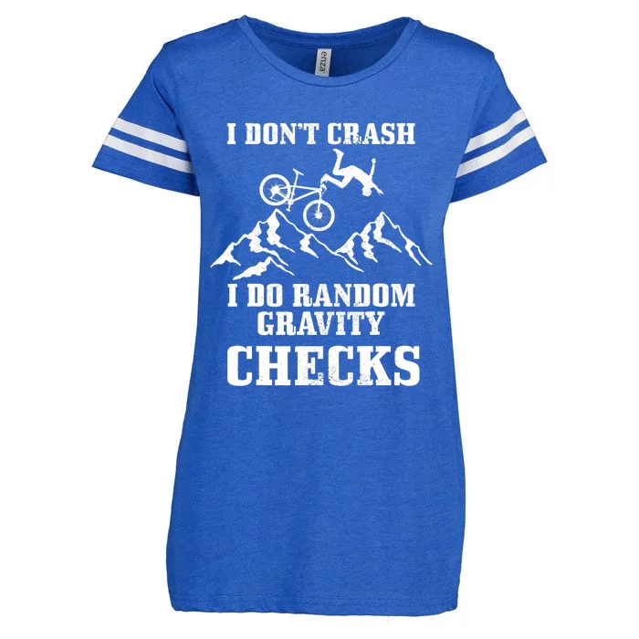 Mountain Bike I Don't Crash Do Random Gravity Checks Funny Enza Ladies Jersey Football T-Shirt