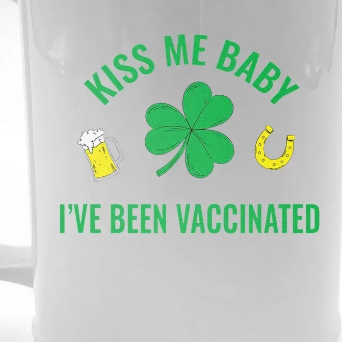 Me Baby I've Been Vaccinated Fun Beer Lucky Horseshoe Front & Back Beer Stein