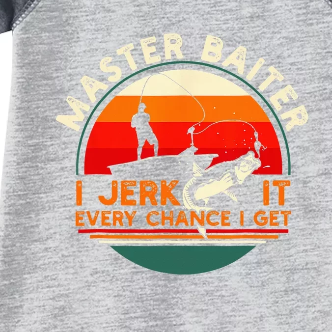 Master Baiter I’m Always Jerking My Rod For A Fishing Lovers Infant Baby Jersey Bodysuit