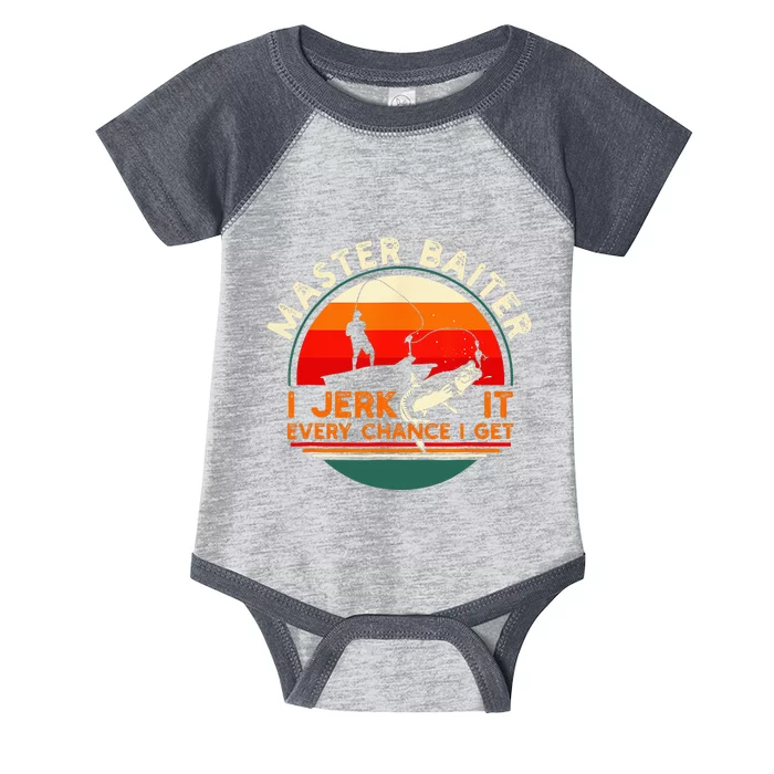 Master Baiter I’m Always Jerking My Rod For A Fishing Lovers Infant Baby Jersey Bodysuit