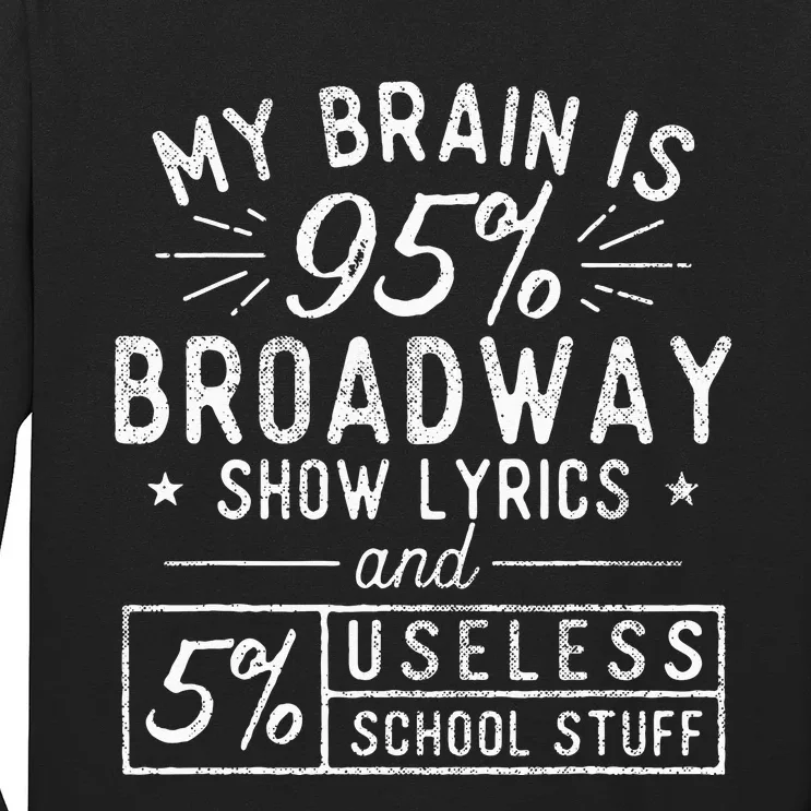 My Brain Is 95 Broadway Lyrics Actor Theatre Musical Long Sleeve Shirt