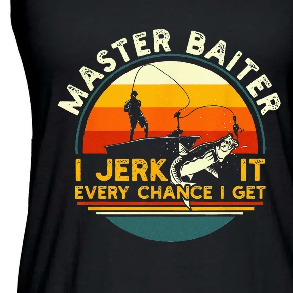 Master Baiter I’m Always Jerking My Rod For A Fishing Lovers Ladies Essential Flowy Tank