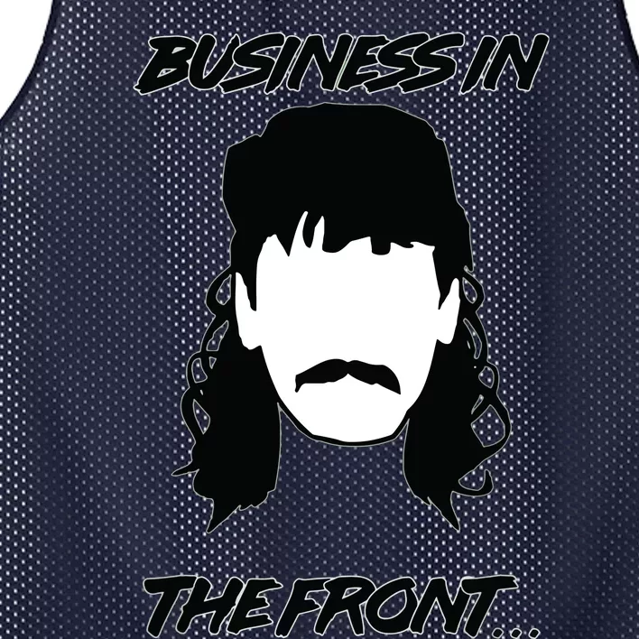 Mullet Business In The Front Party In The Back 80s Throwback Mesh Reversible Basketball Jersey Tank