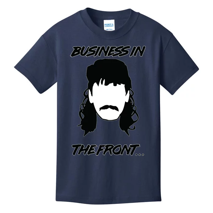 Mullet Business In The Front Party In The Back 80s Throwback Kids T-Shirt