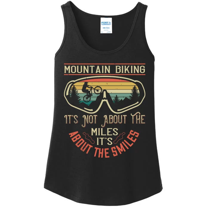 Mountain Biking It's Not About The Miles It's About The Miles Ladies Essential Tank