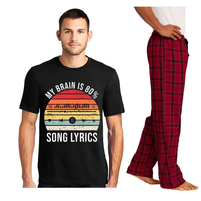 My Brain Is 80 Percent Song Lyrics Pajama Set