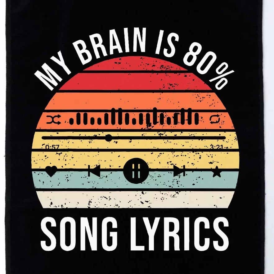 My Brain Is 80 Percent Song Lyrics Platinum Collection Golf Towel