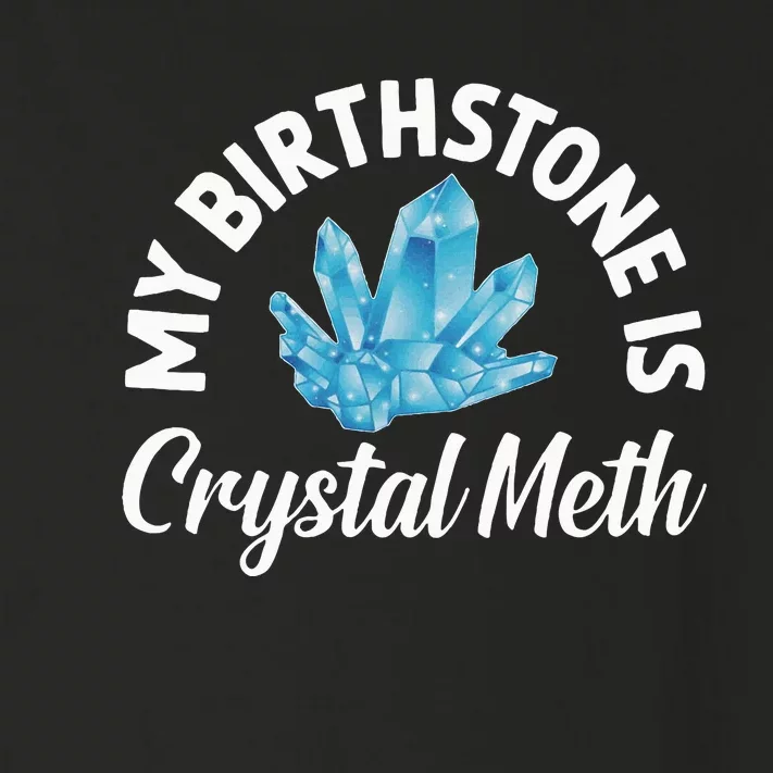 My Birthstone Is Crystal Meth Funny Offensive Toddler Long Sleeve Shirt