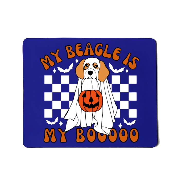 My Beagle Is My Boo Funny Ghost Dog Mom Halloween Costume Cute Gift Mousepad